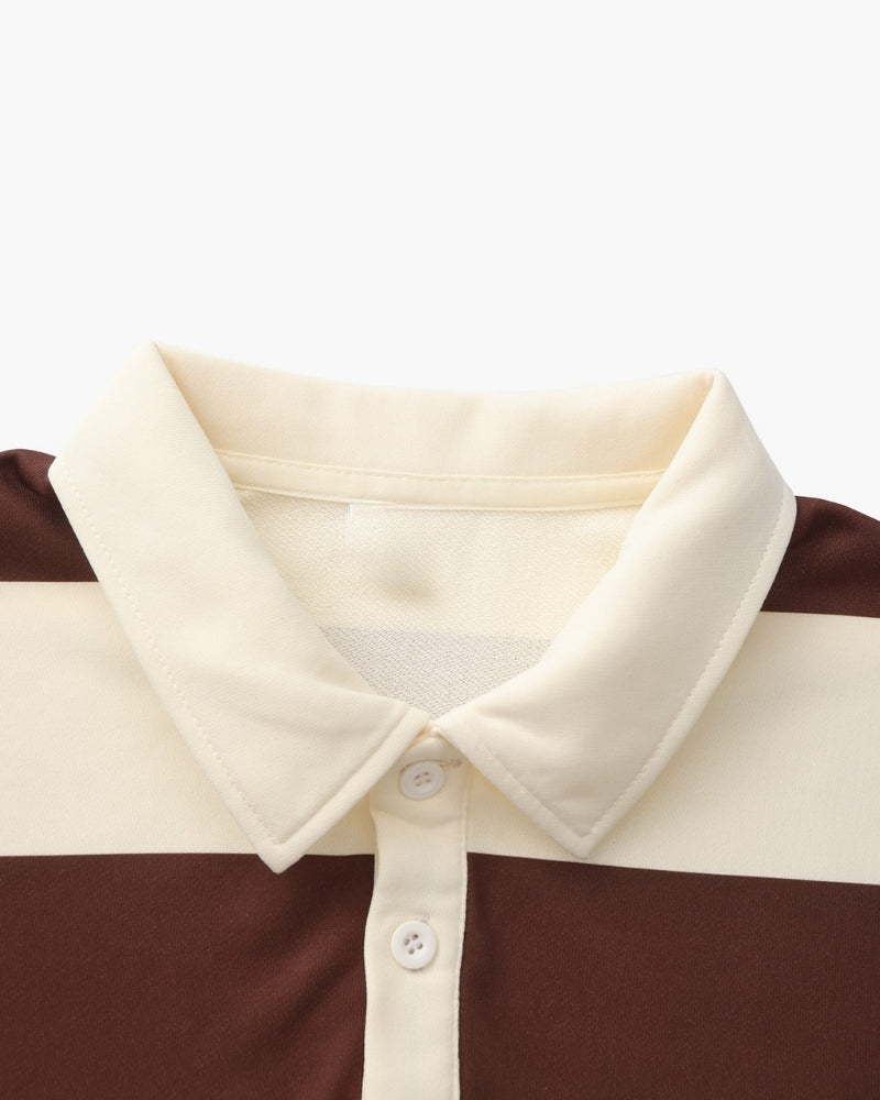 Vintage Stripe Rugby Polo - Iron & Oak