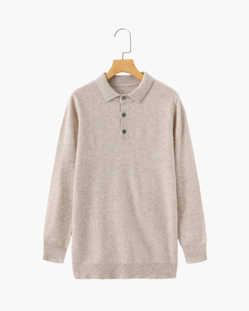 100% Cashmere Polo - Iron & Oak