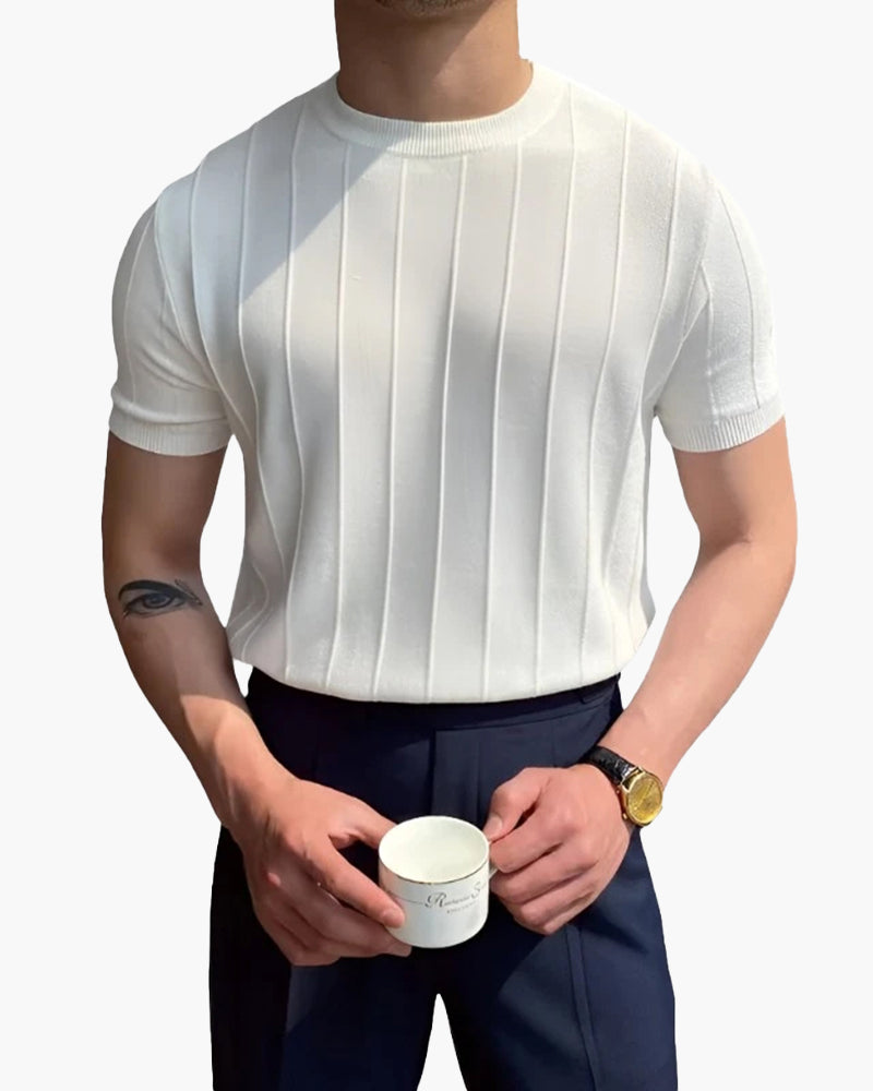 Cannes Ribbed T-Shirt - Iron & Oak