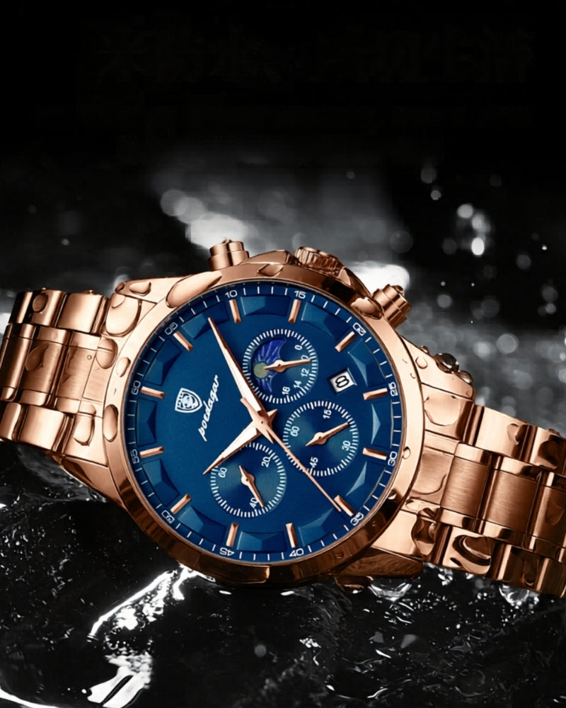 Precision Chronograph Steel Watch - Iron & Oak