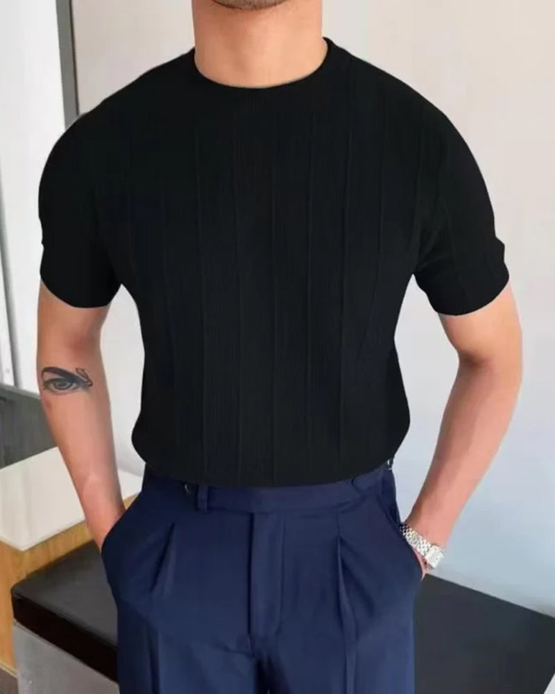 Cannes Ribbed T-Shirt - Iron & Oak