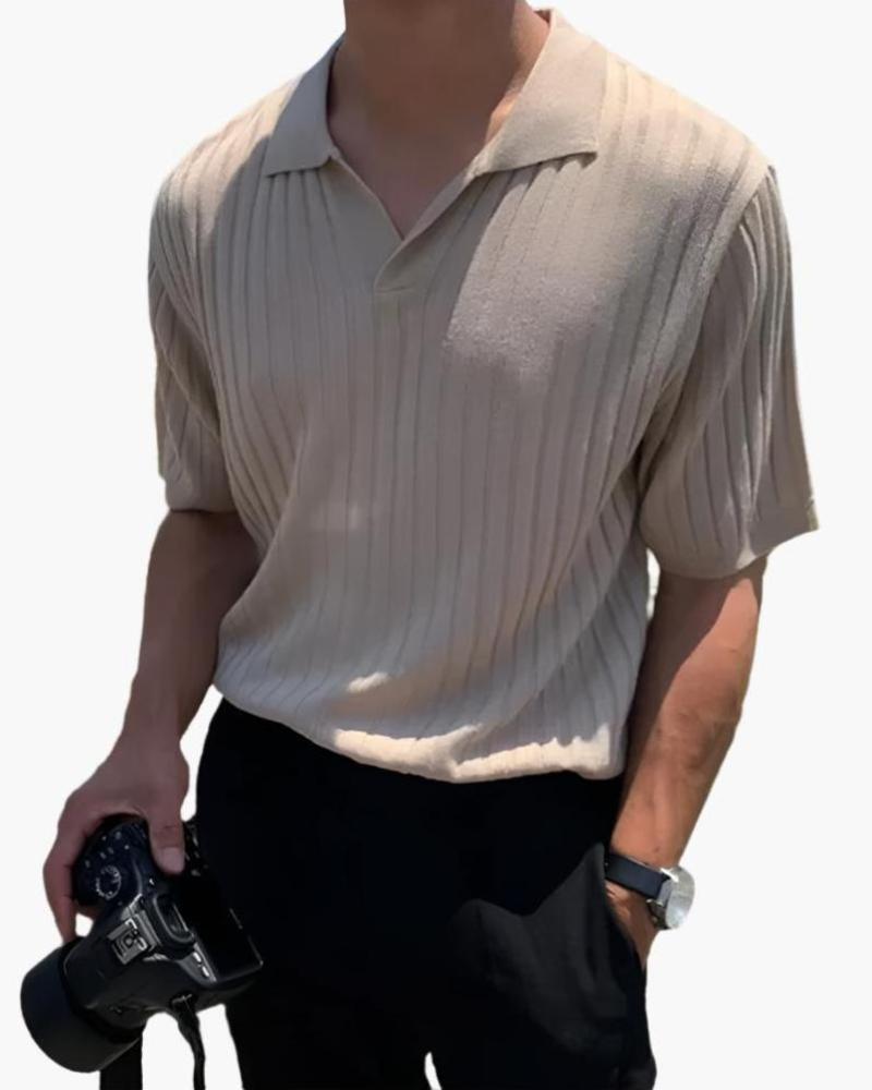 Florence - Ribbed Cotton Polo - Iron & Oak