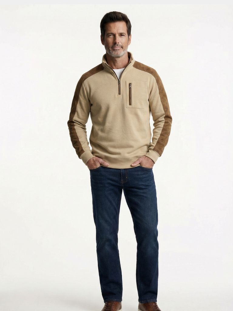 Urban Explorer High Collar Quarter Zip Pullover - Iron & Oak