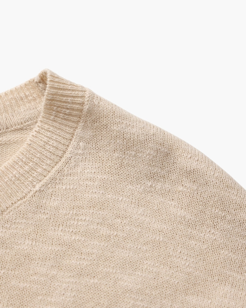 Linen Cotton Essential Crewneck - Iron & Oak