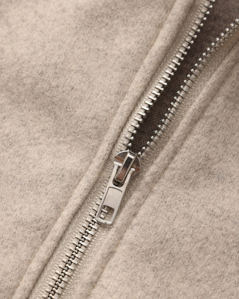 Marlow Wool Zip Coat - Iron & Oak