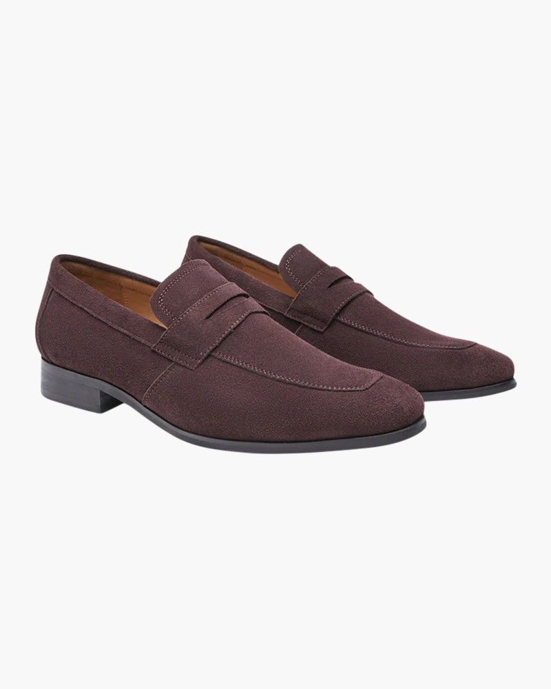 Suede Penny Loafers - Iron & Oak