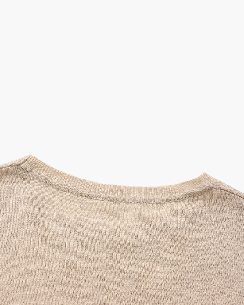 Linen Cotton Essential Crewneck - Iron & Oak