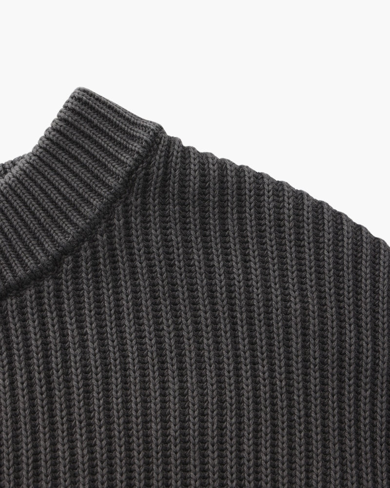 Rib Knit Crewneck - Iron & Oak