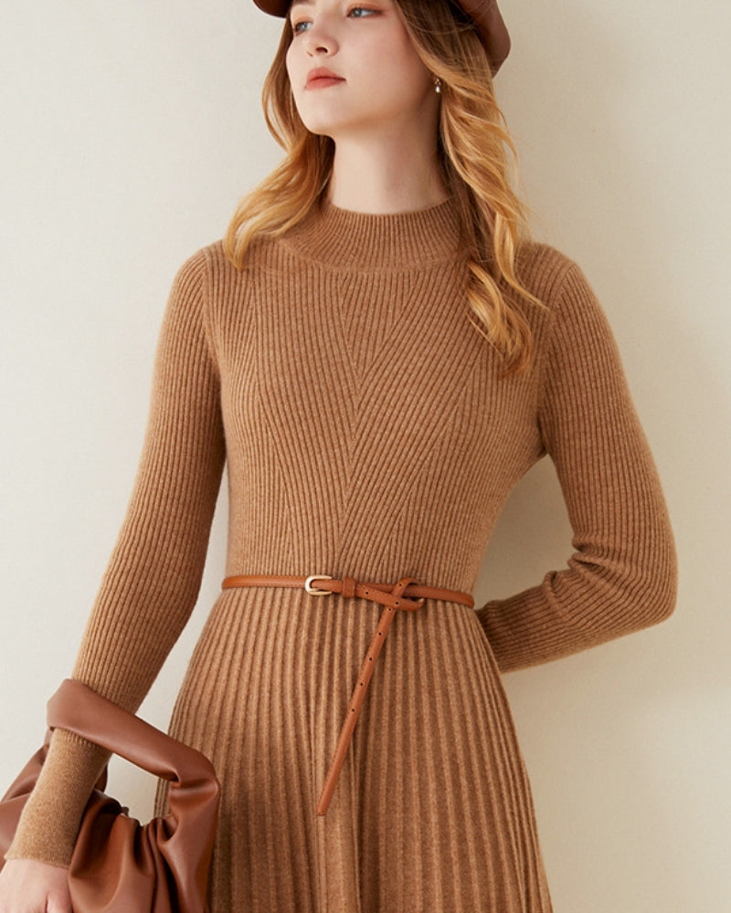 Pure Cashmere Flare Dress - Iron & Oak
