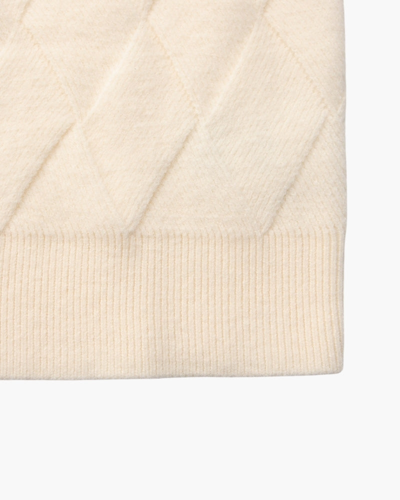 Diamond Knit Crewneck Sweater - Iron & Oak