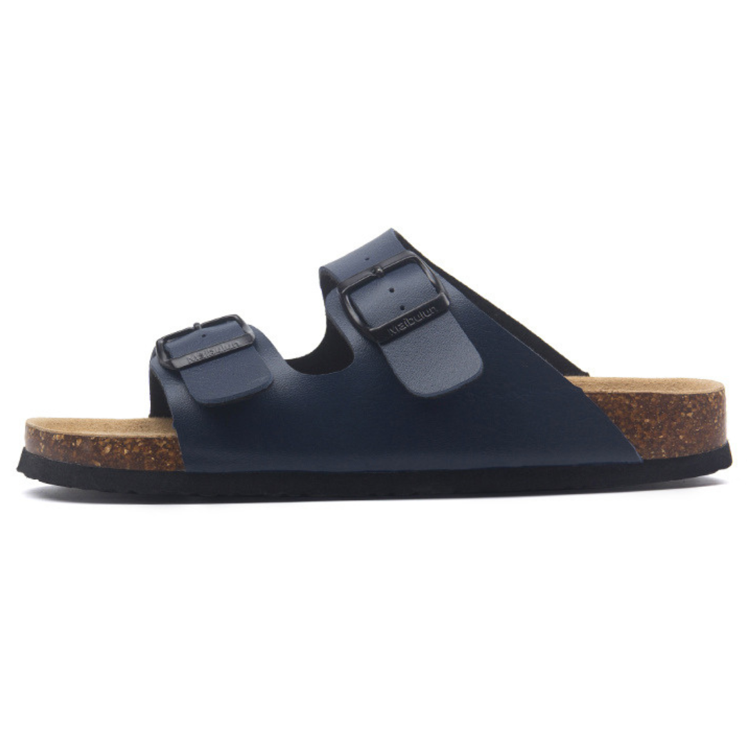 Leather Birken Sandal - Blue | Iron & Oak