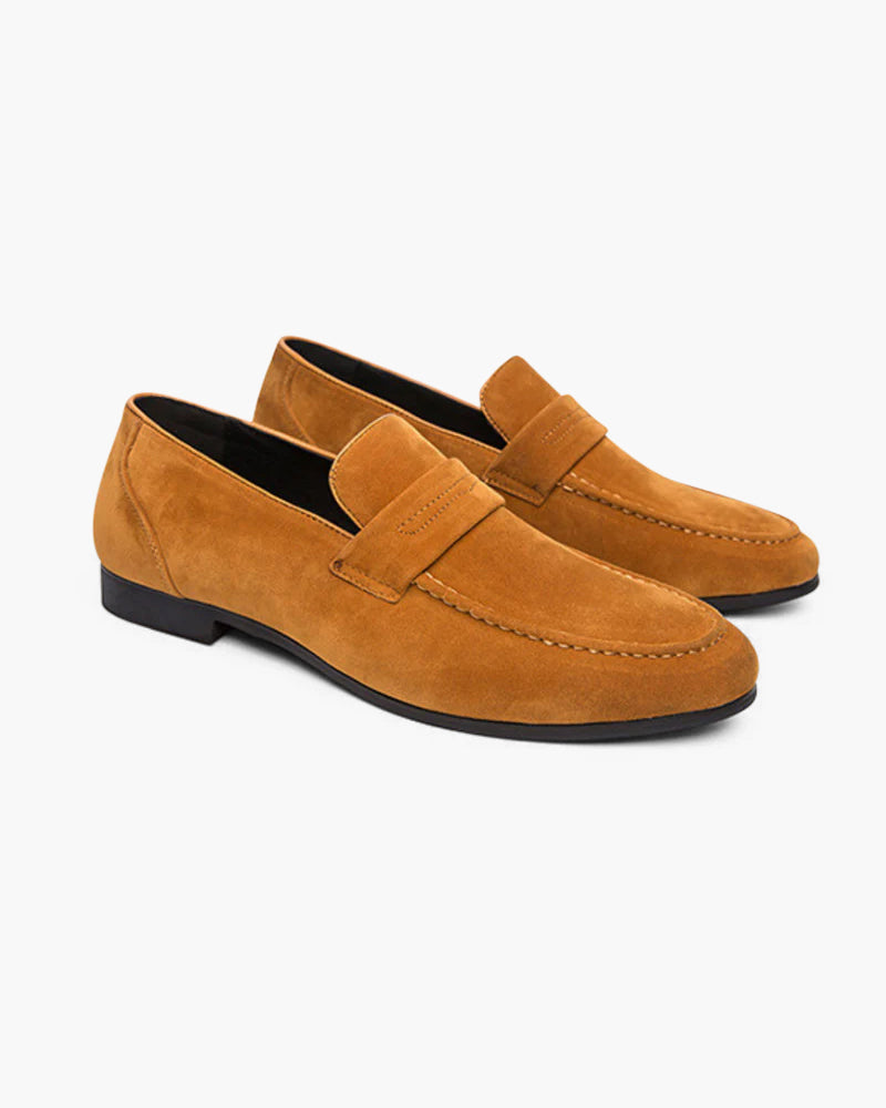 Suede Penny Loafers - Iron & Oak
