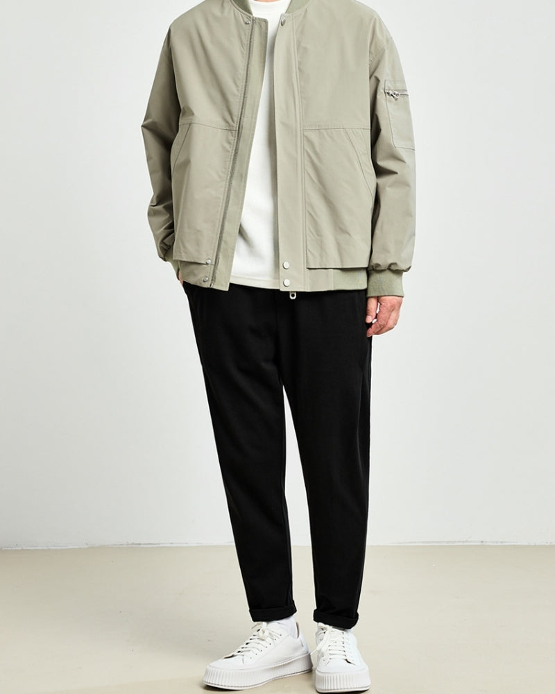 Minimalist Bomber Jacket - Iron & Oak