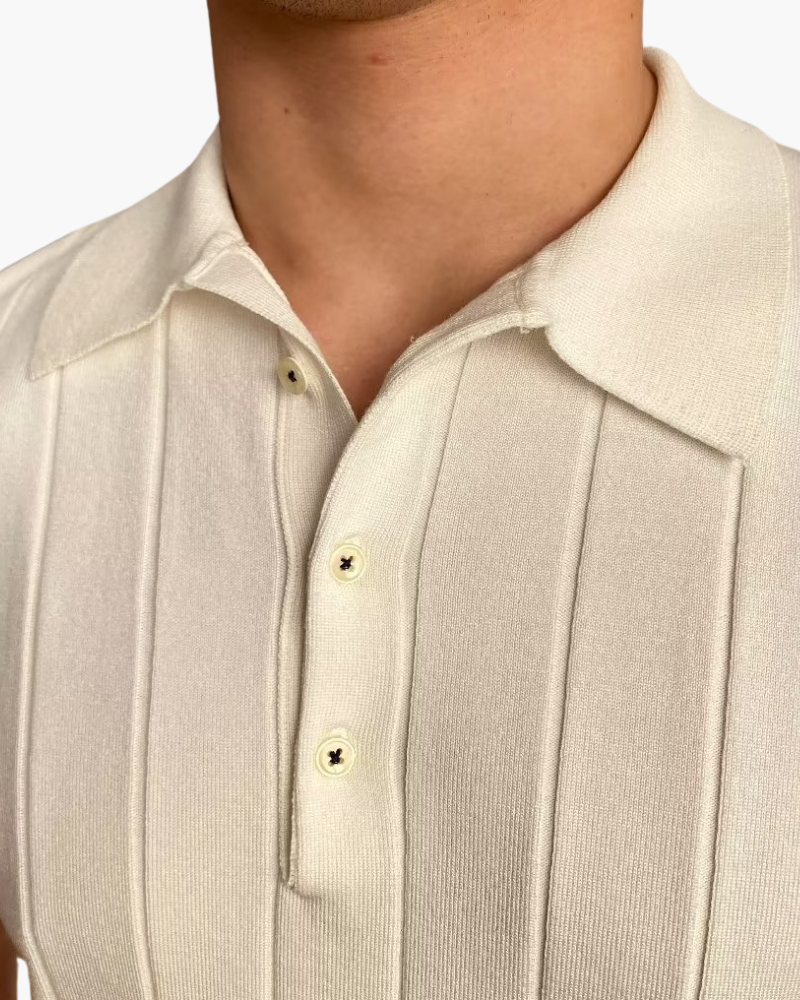 Cannes Ribbed Cotton Polo - Iron & Oak