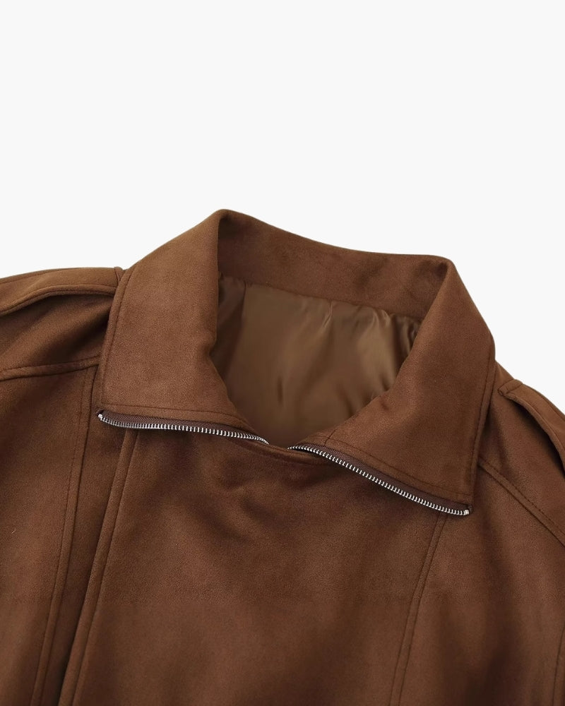 Vintage Suede Drape Jacket - Iron & Oak