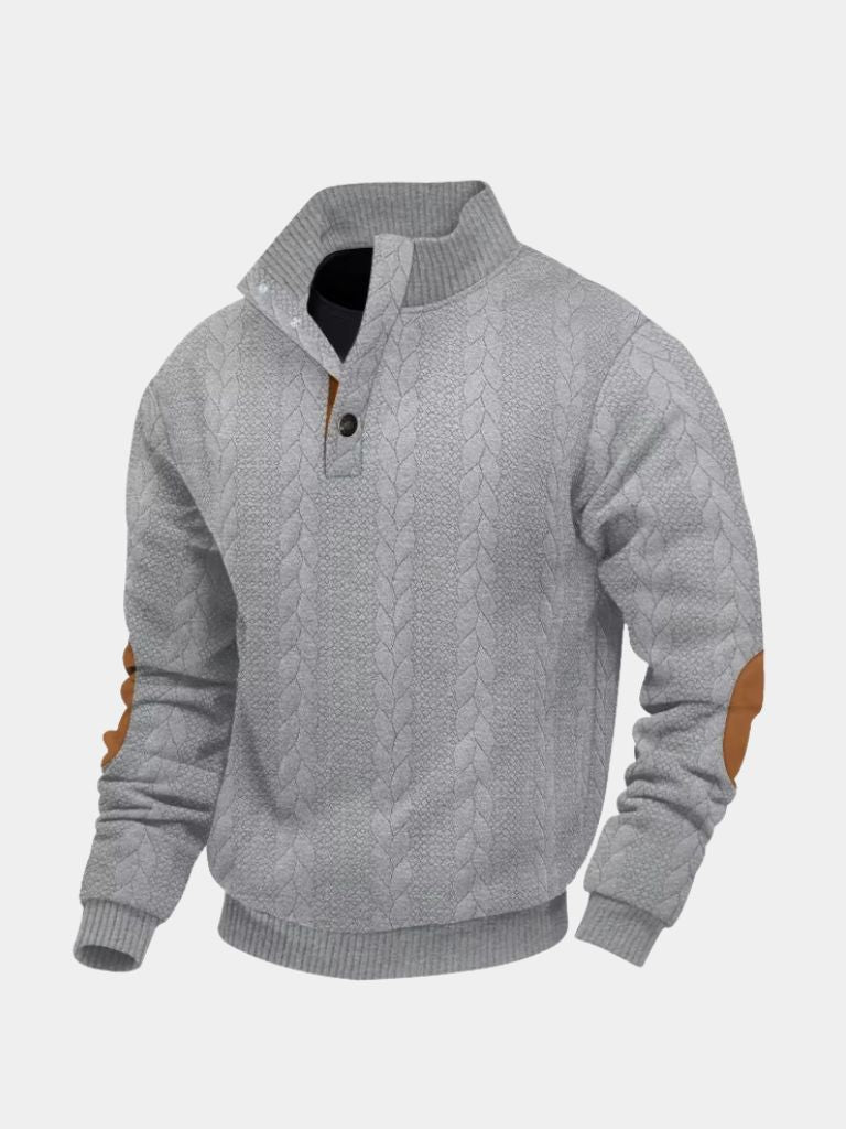 Timberline Long Collar Knit Sweater - Iron & Oak