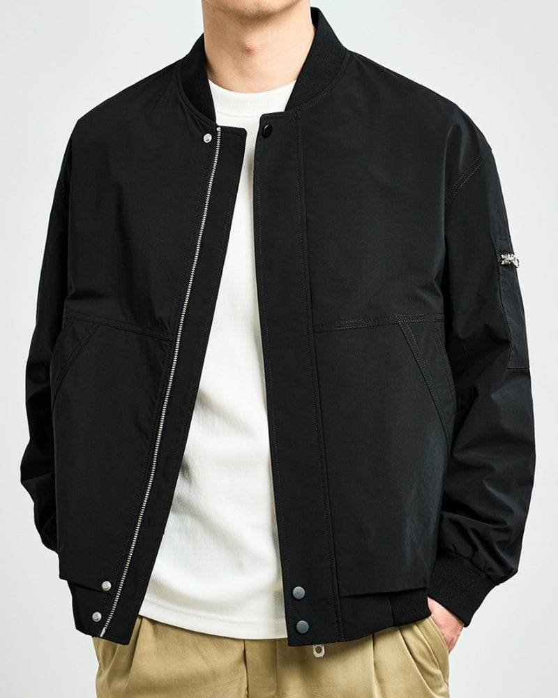 Minimalist Bomber Jacket - Iron & Oak