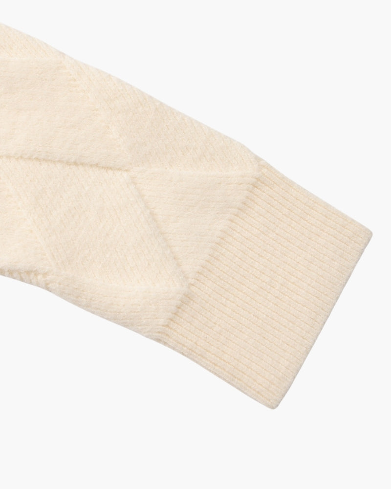 Diamond Knit Crewneck Sweater - Iron & Oak