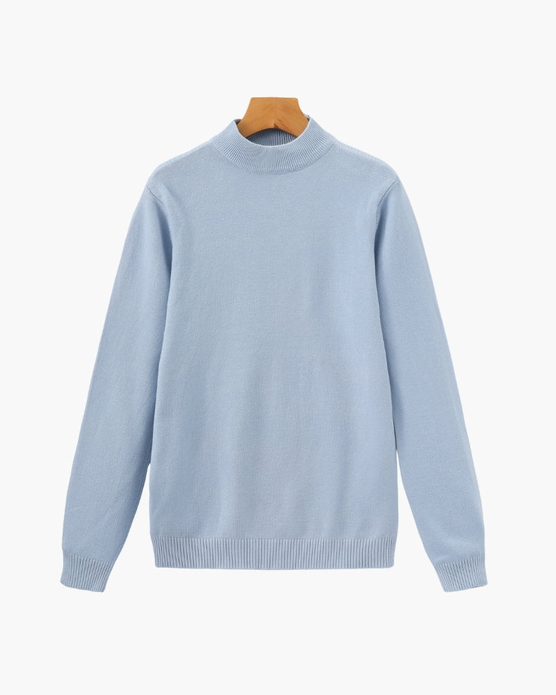 Essential Ribbed Mock Neck Sweater - Iron & Oak