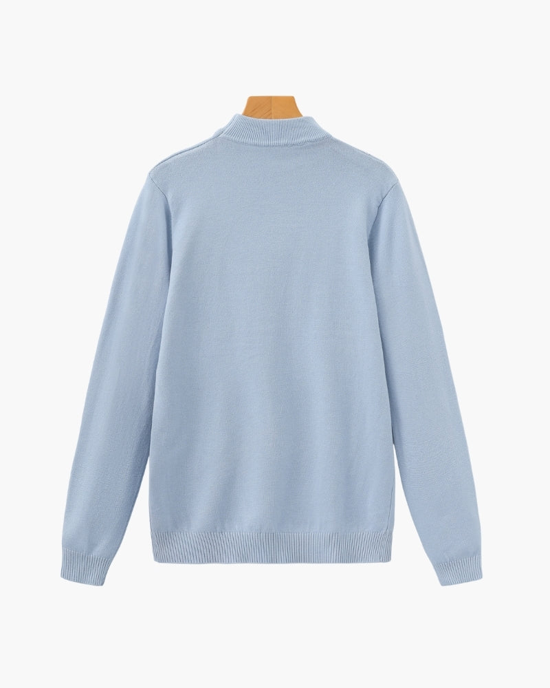 Essential Ribbed Mock Neck Sweater - Iron & Oak