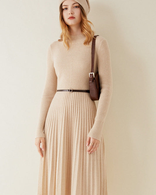 Pure Cashmere Flare Dress - Iron & Oak