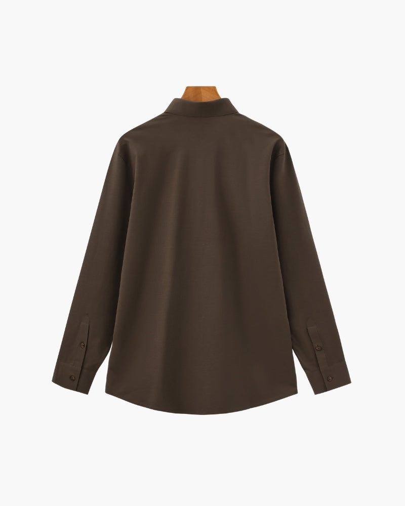 Tailored Cotton Flex Shirt - Iron & Oak