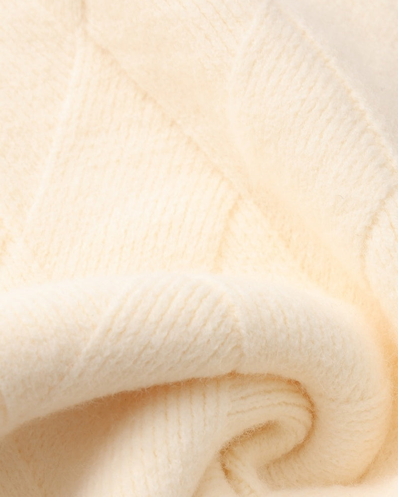 Diamond Knit Crewneck Sweater - Iron & Oak