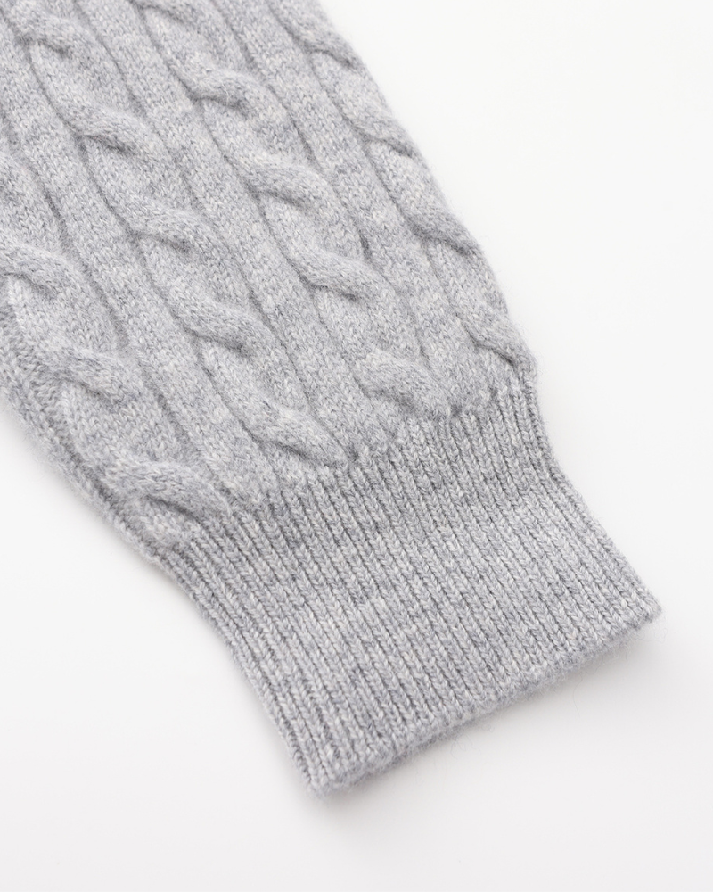 100% Cashmere Woven Half Zip - Iron & Oak