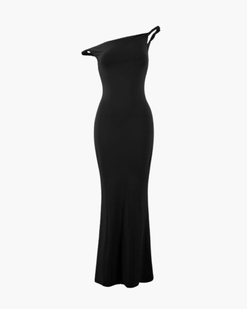 One-Shoulder Bodycon Long Dress - Iron & Oak