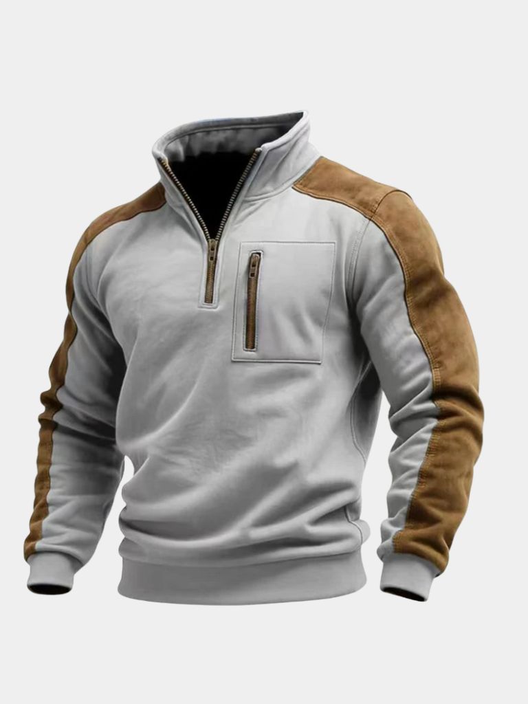 Urban Explorer High Collar Quarter Zip Pullover - Iron & Oak