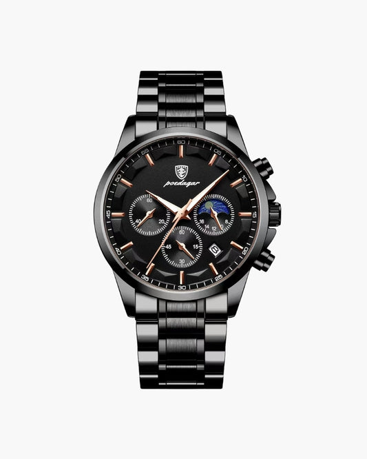 Precision Chronograph Steel Watch - Iron & Oak