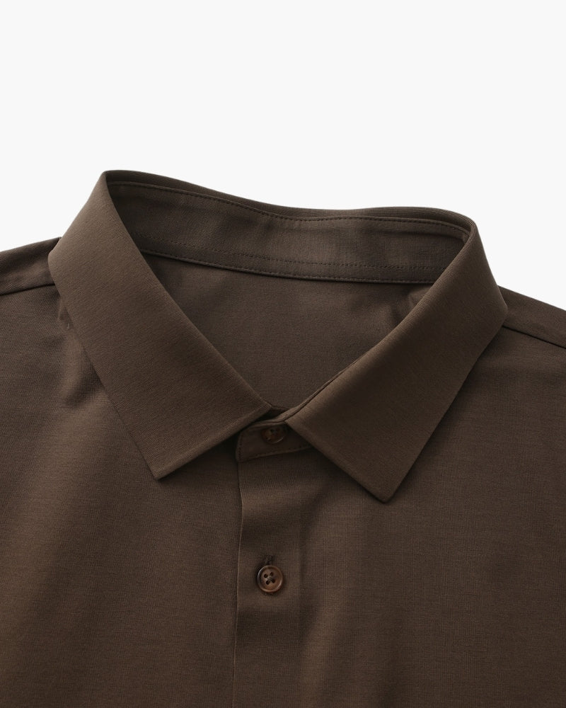 Tailored Cotton Flex Shirt - Iron & Oak