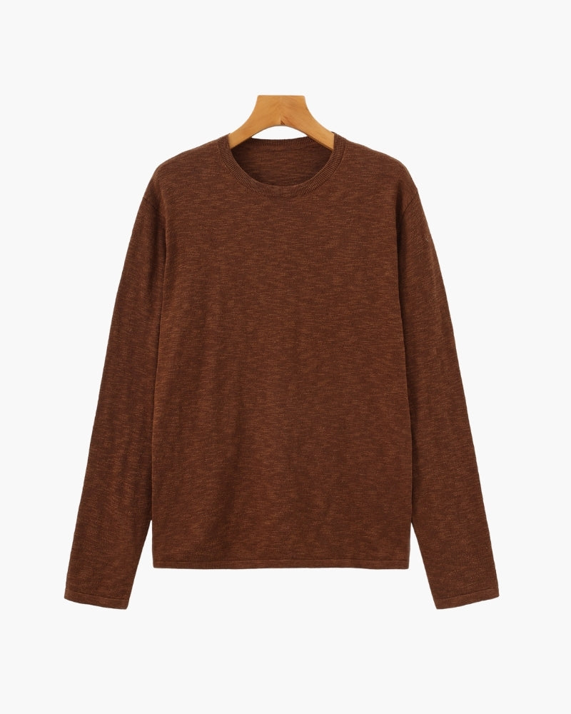 Linen Cotton Essential Crewneck - Iron & Oak