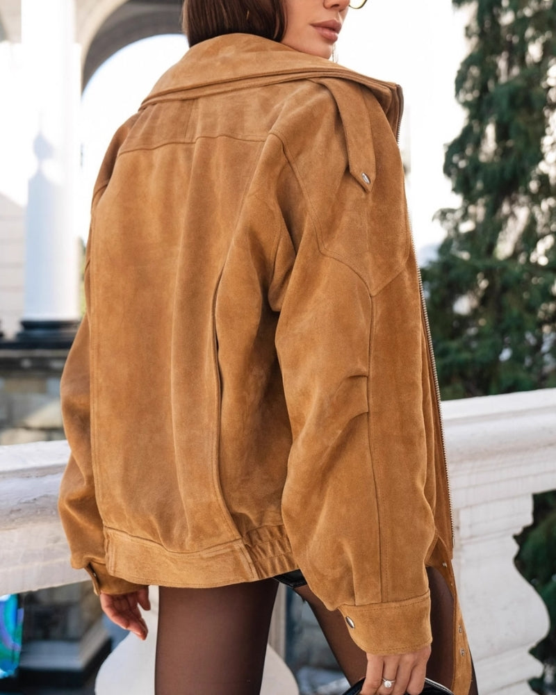 Vintage Suede Drape Jacket - Iron & Oak