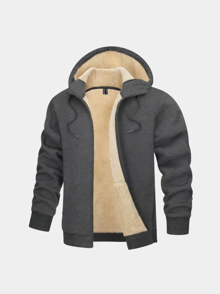 Winter Core Sherpa Hoodie Jacket - Iron & Oak