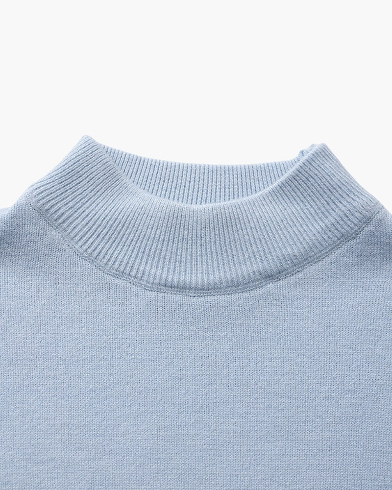 Essential Ribbed Mock Neck Sweater - Iron & Oak