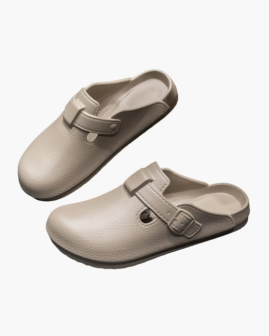 Classic Waterproof Buckle Clogs - Iron & Oak