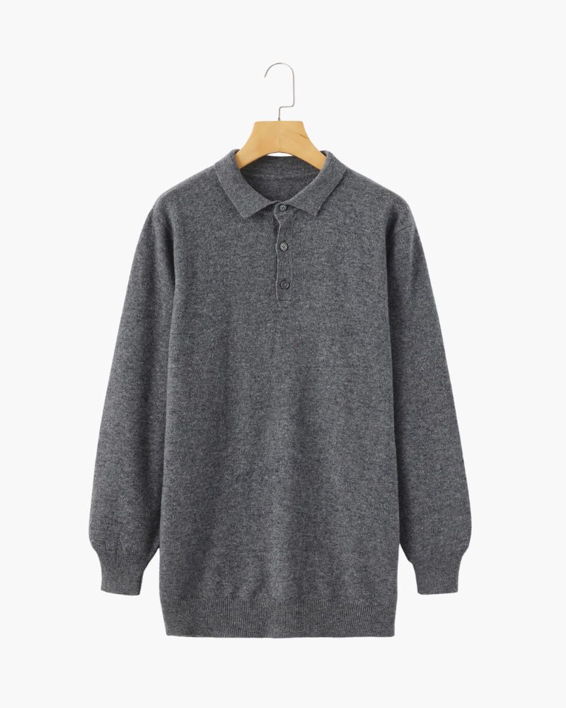 100% Cashmere Polo - Iron & Oak