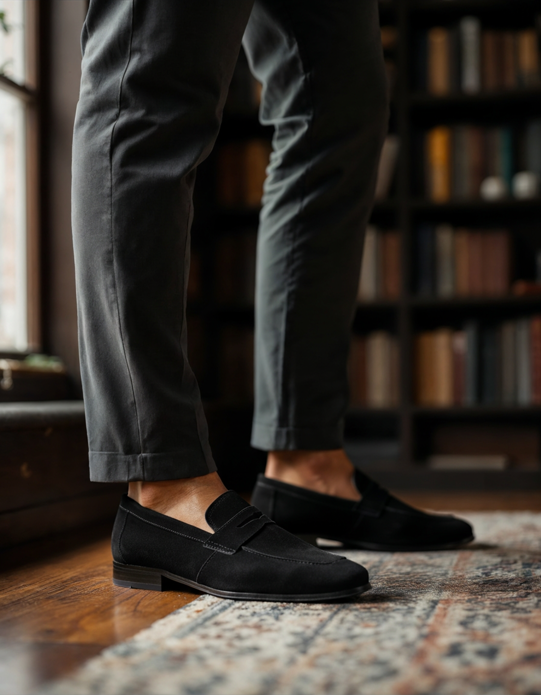 Suede Penny Loafers - Iron & Oak