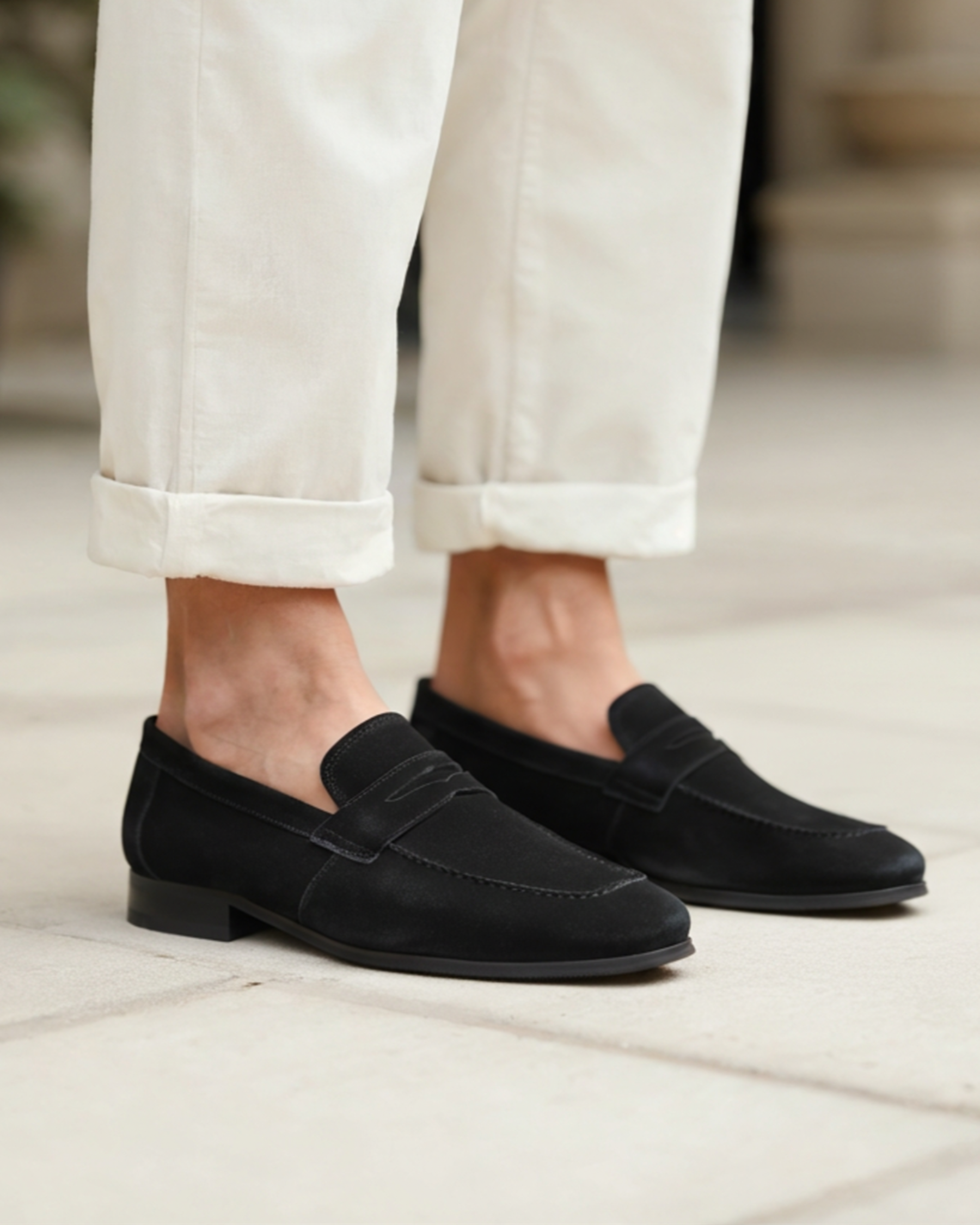 Suede Penny Loafers - Iron & Oak
