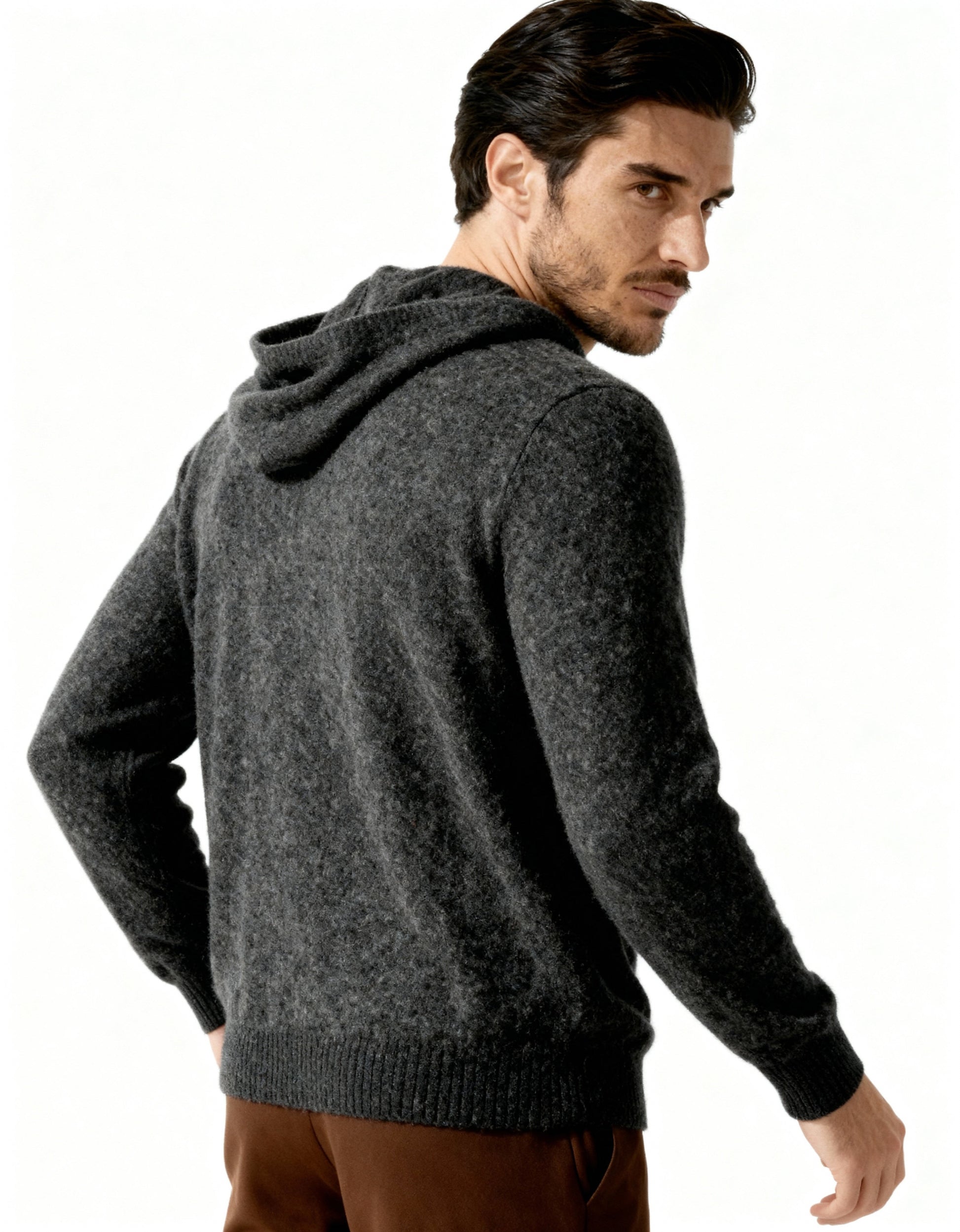 100% Cashmere Hoodie - Iron & Oak