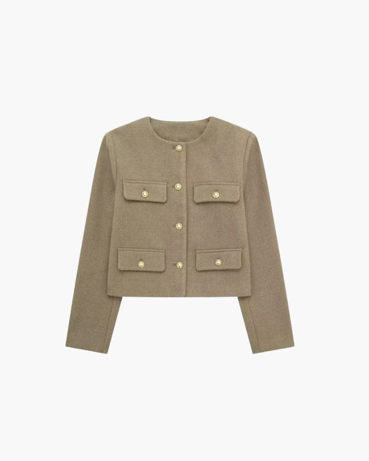 Savile Crop Blazer - Iron & Oak