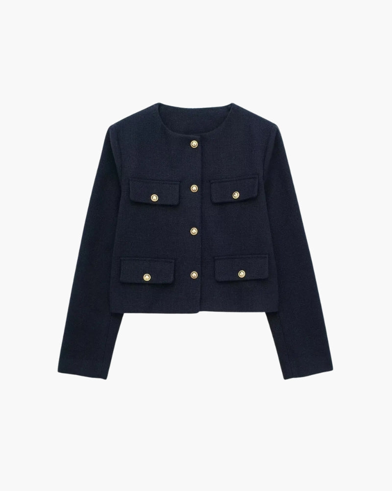 Savile Crop Blazer - Iron & Oak