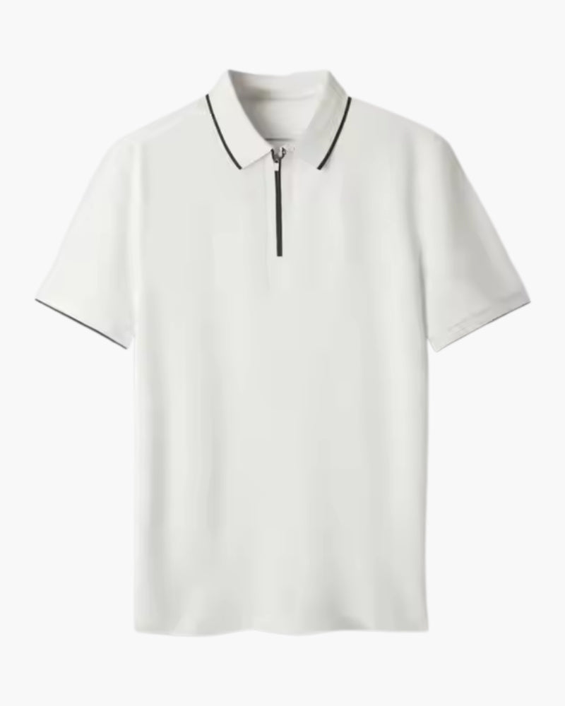 Ridgeway Zip Polo - Iron & Oak