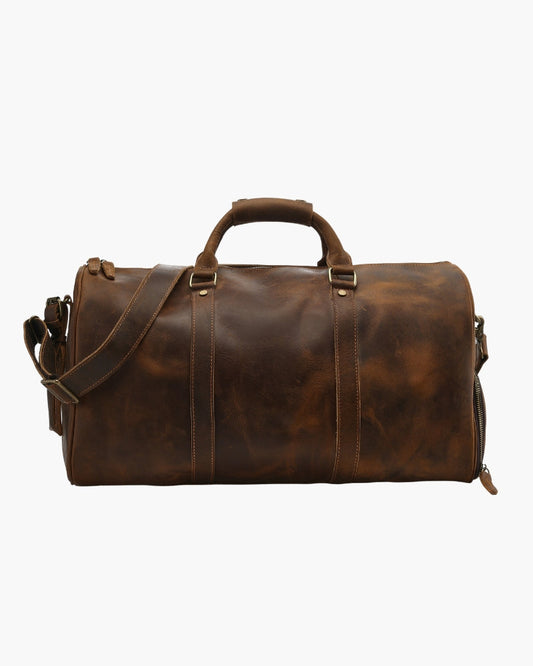 Montague Leather Duffle - Iron & Oak