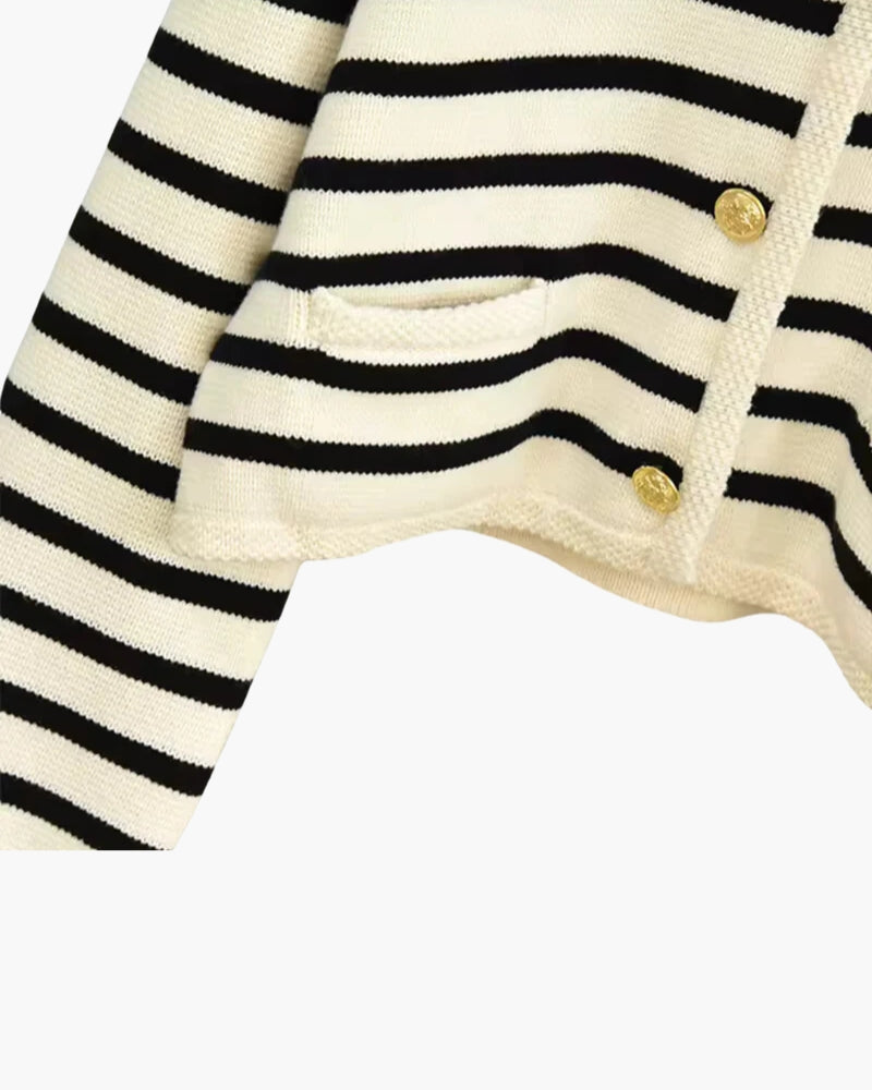 Premium Striped Wool Vest - Iron & Oak
