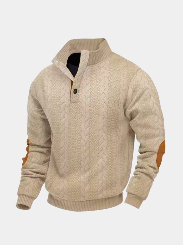 Timberline Long Collar Knit Sweater - Iron & Oak
