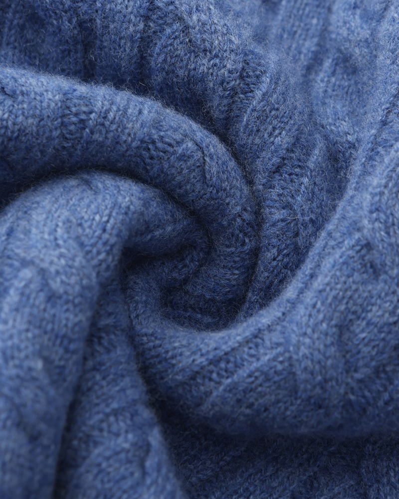100% Cashmere Woven Half Zip - Iron & Oak