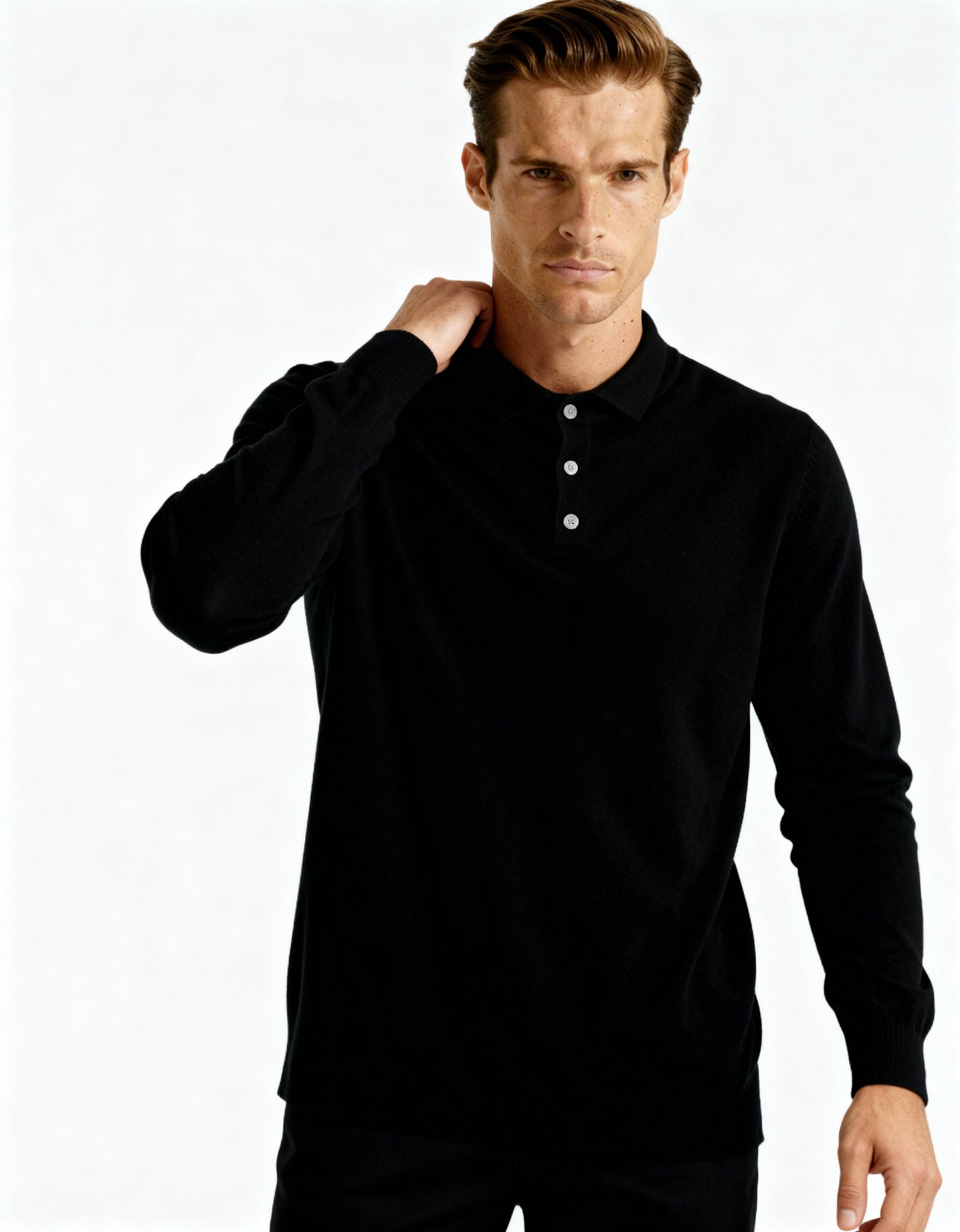 100% Cashmere Polo - Iron & Oak