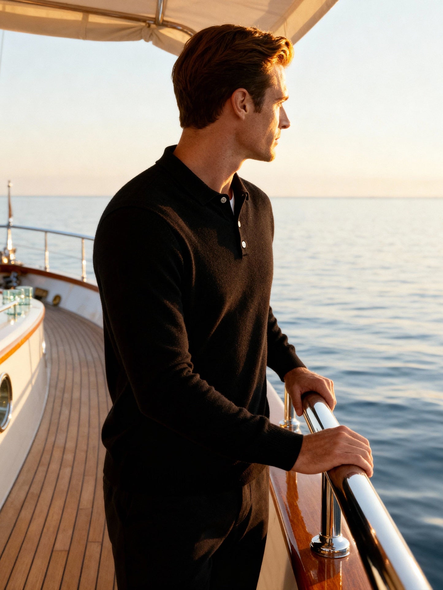 100% Cashmere Polo - Iron & Oak